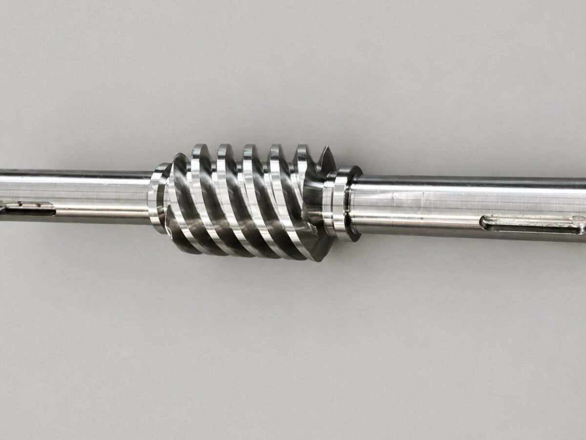 Schneckenwelle aus Stahl mit eingefräster Antriebsschnecke